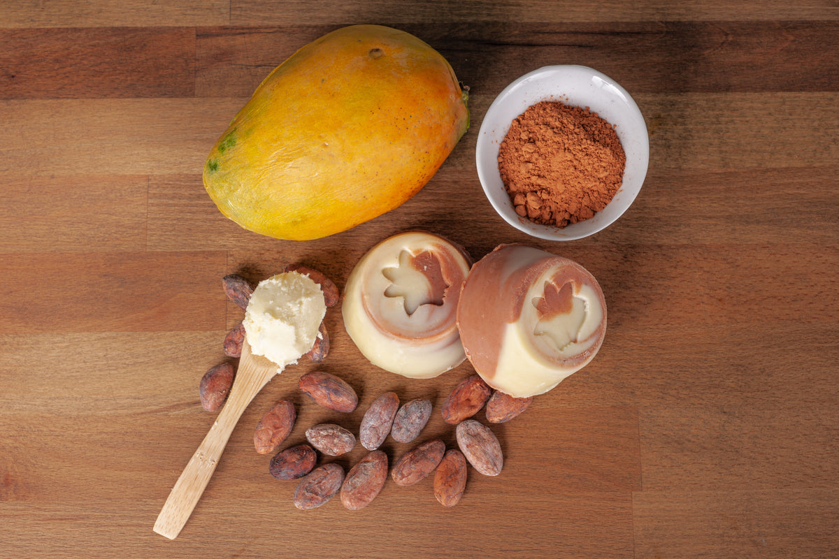 Savon« Jaja » karité, cacao et mangue- visage et corps- fabriqué à la main