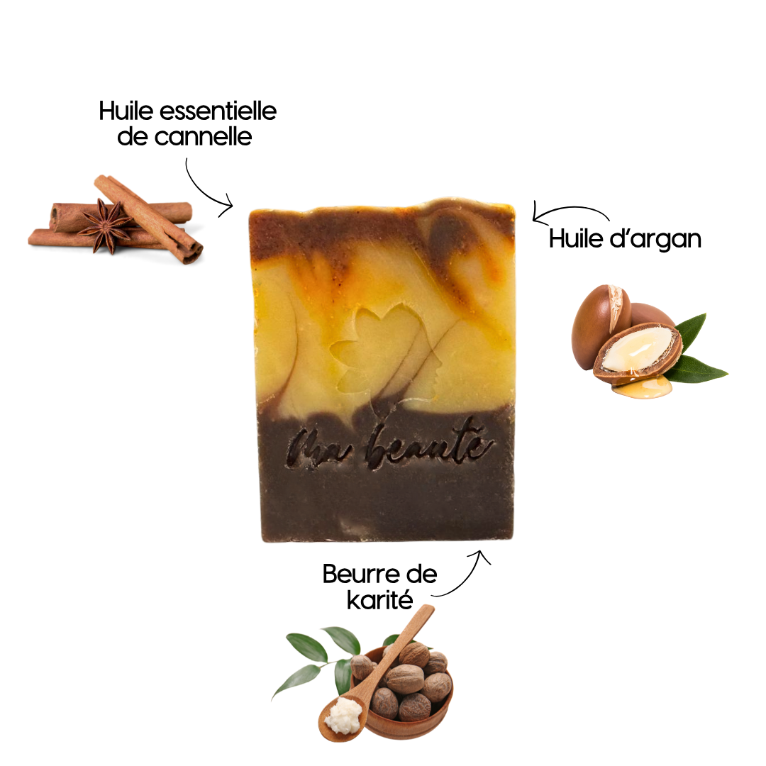 Savon « Nonie » Argan et Karité - Visage et corps- fabriqué à la main