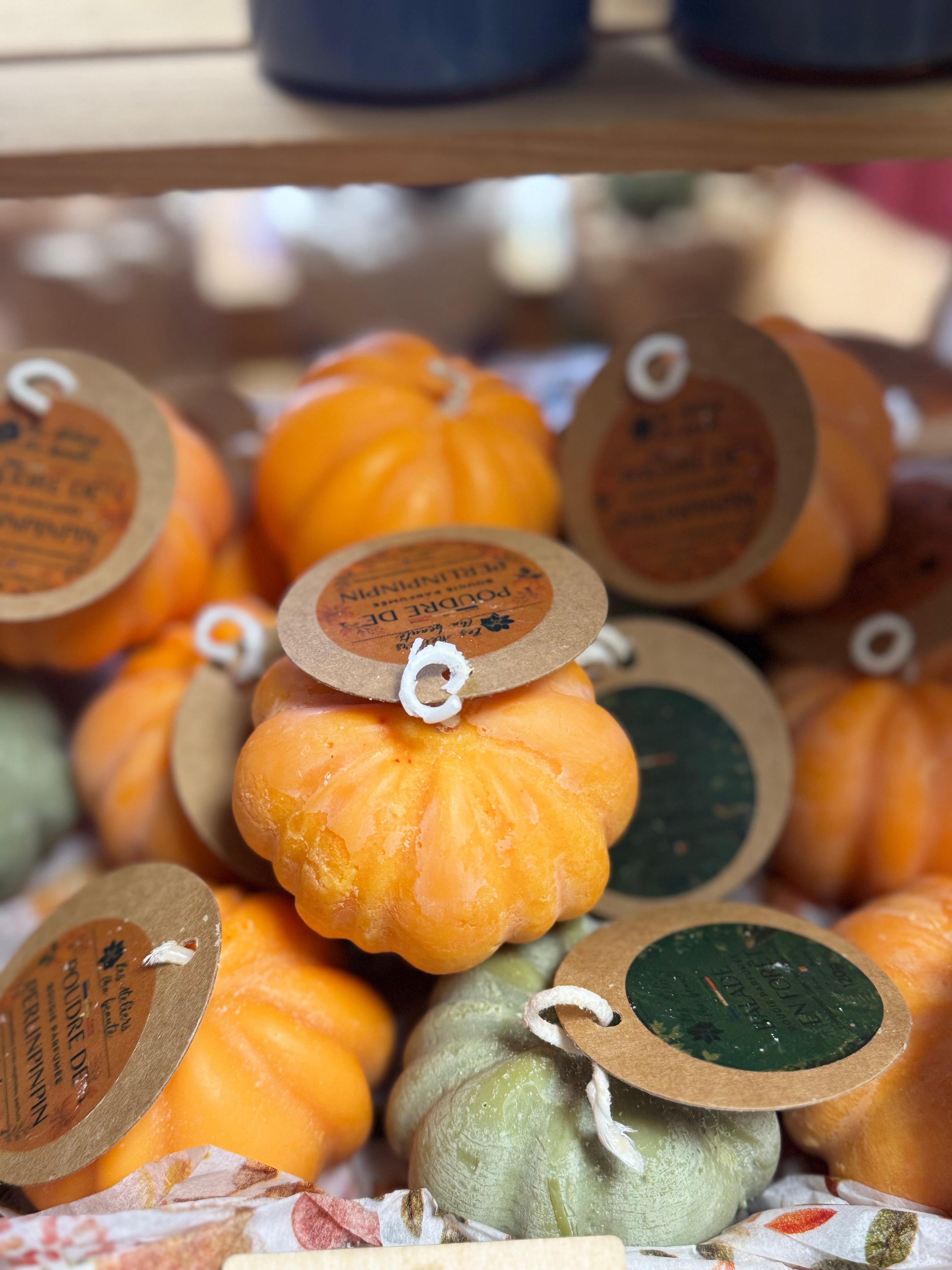 Bougie moulée Citrouille - Automne